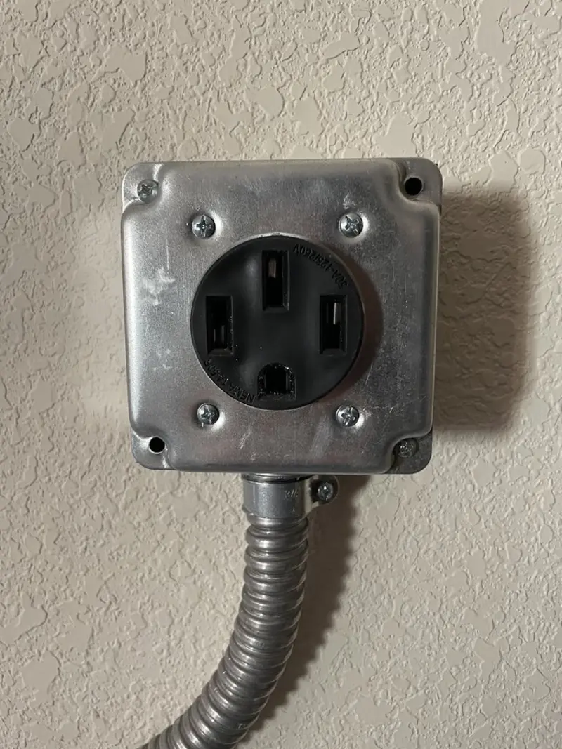 NEMA 14-50 outlet installed for Smart Home Electrical in India Hook